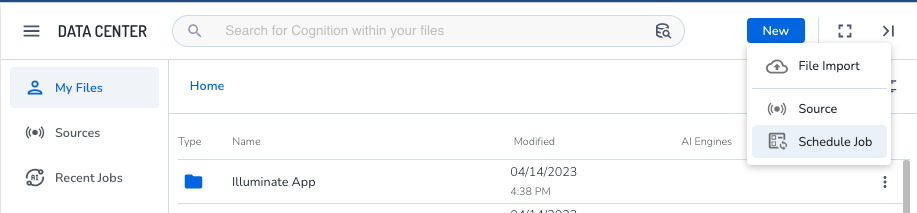 click new scheduled job