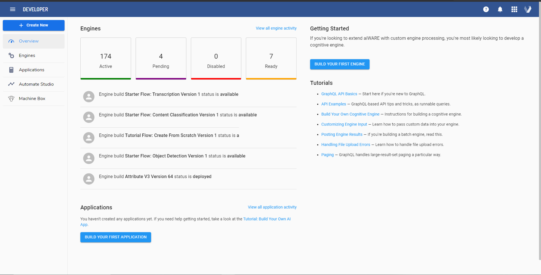 Developer App Overview