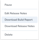 download build report
