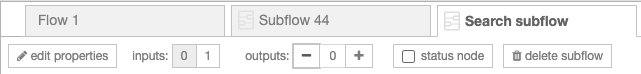 Subflow toolbar