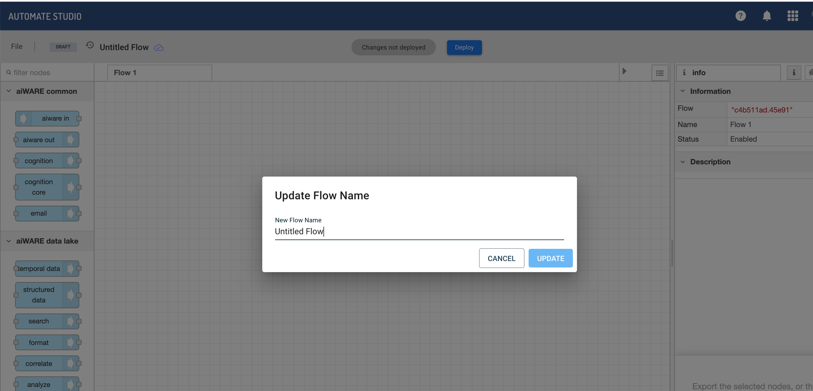 Editing the flow name